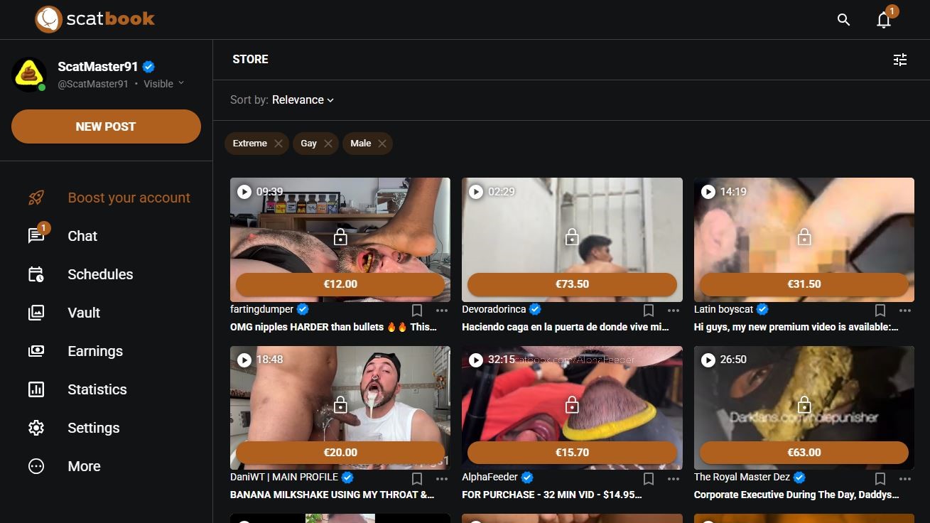 Scatbook creators and videos